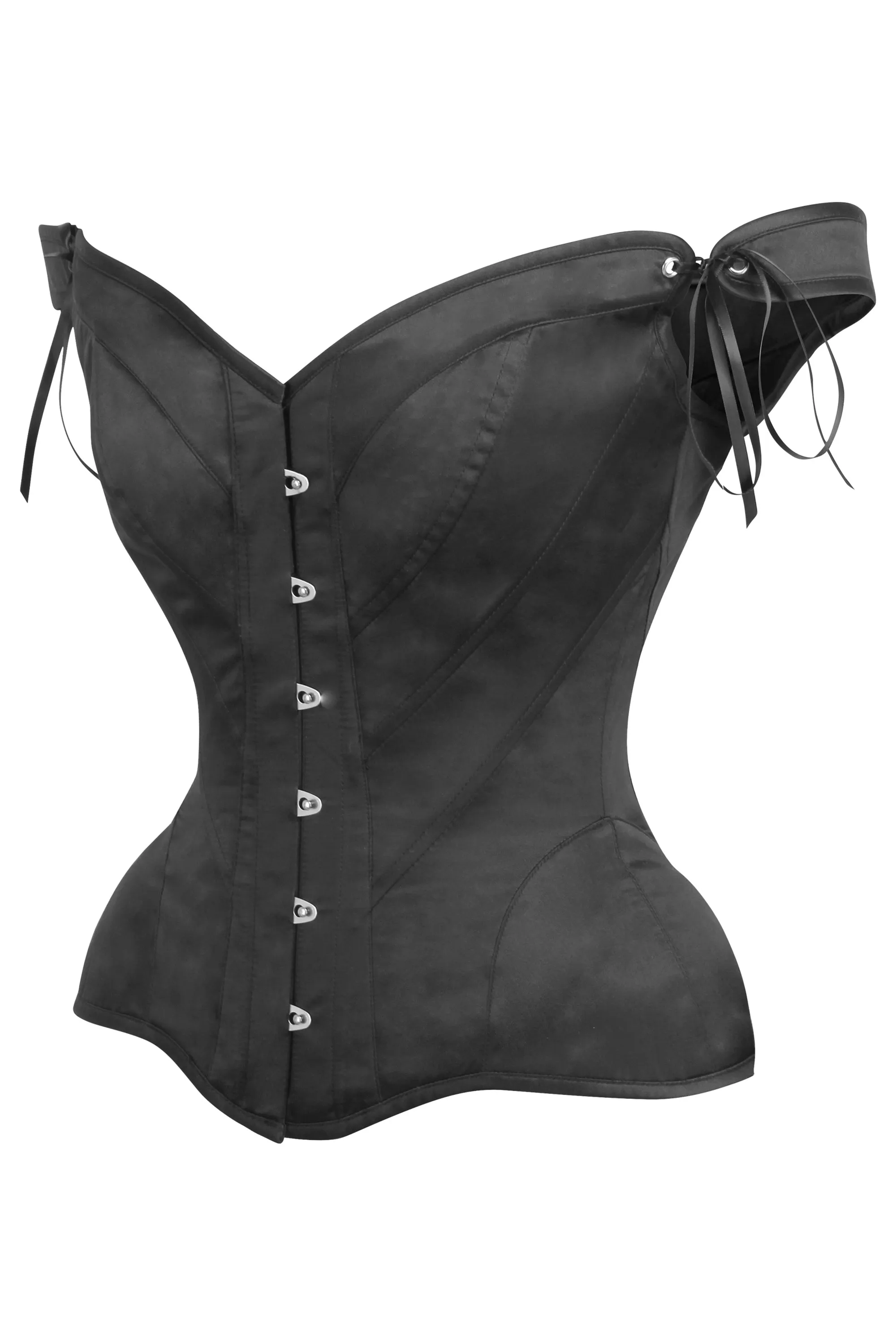 Black Satin Sleeved Corset sold by Corset Story product image thumbnail 3