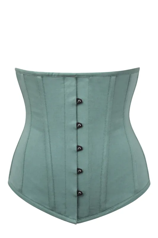Sage Green Longline Underbust Corset sold by Corset Story