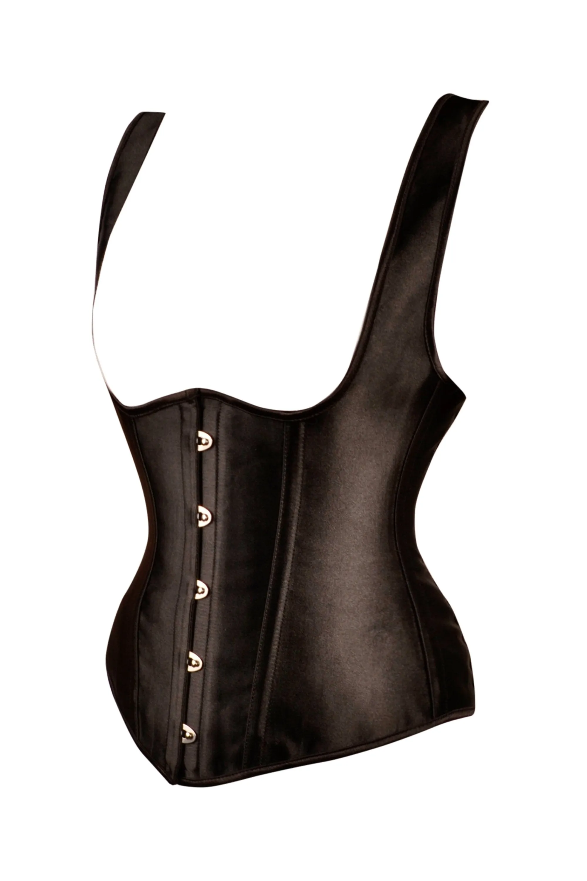 Black High Back Underbust Corset With Straps sold by Corset Story product image thumbnail 4