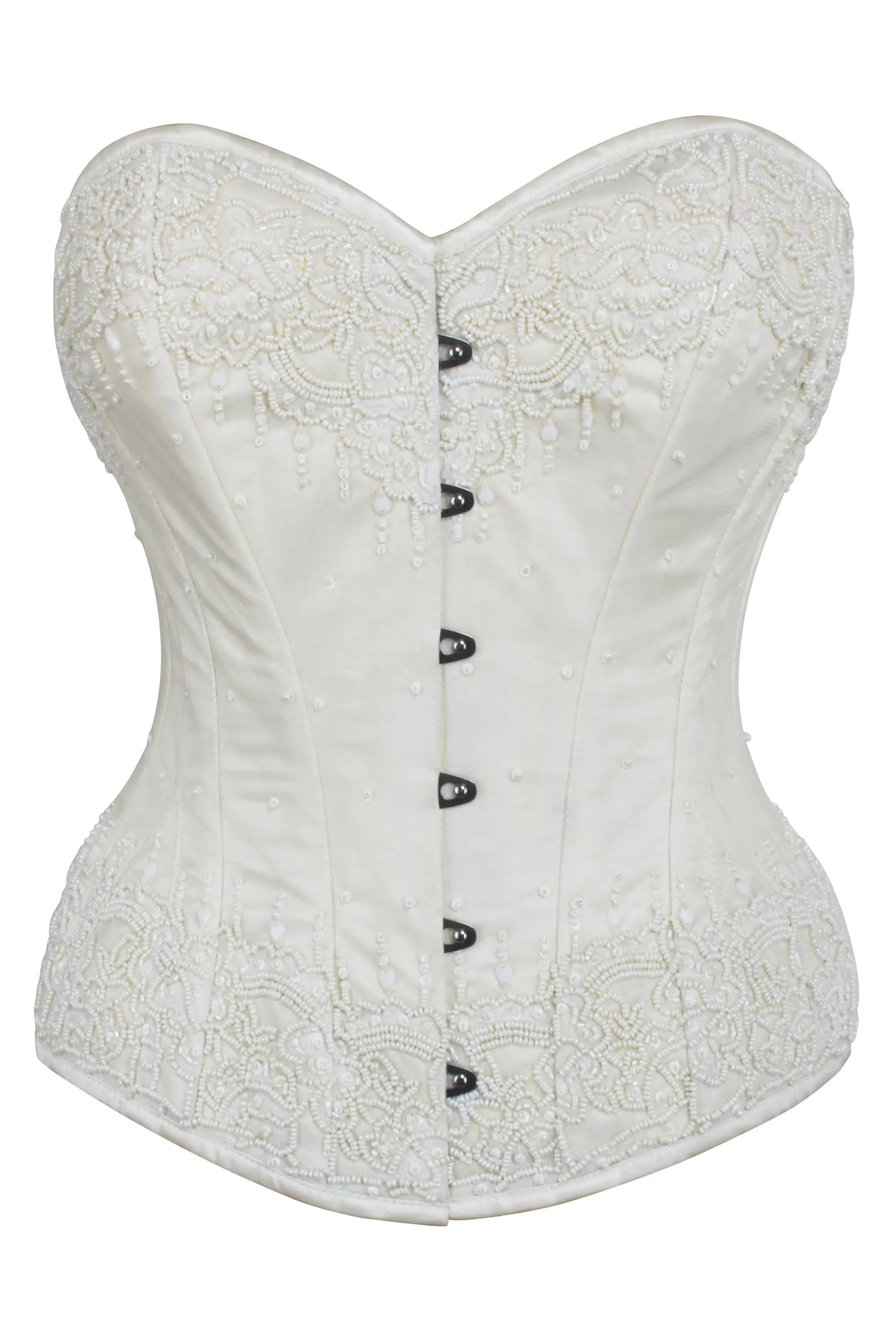 Ivory Satin Couture Corset sold by Corset Story