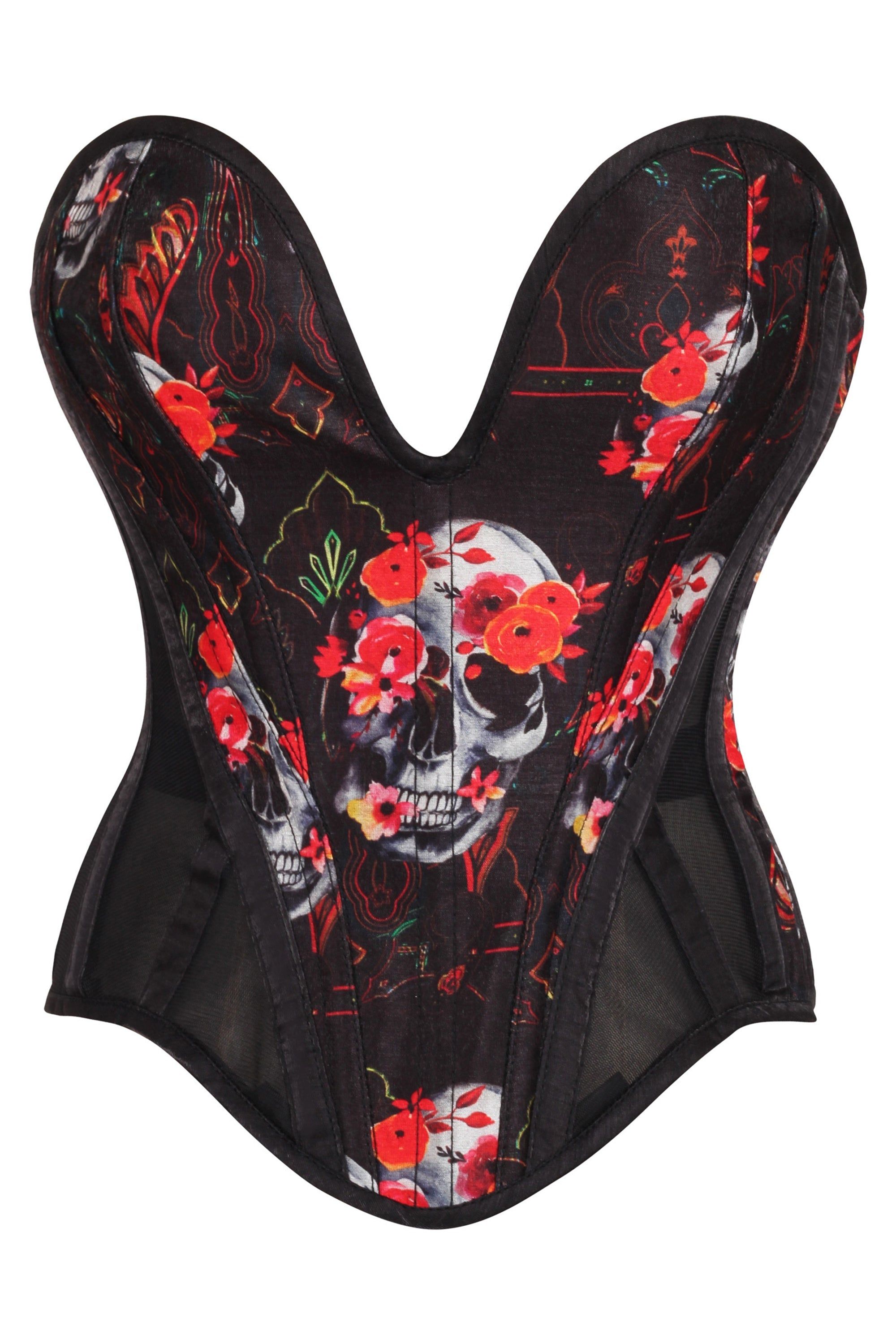 Plunge Sweetheart Gothic Metal Corset sold by Corset Story