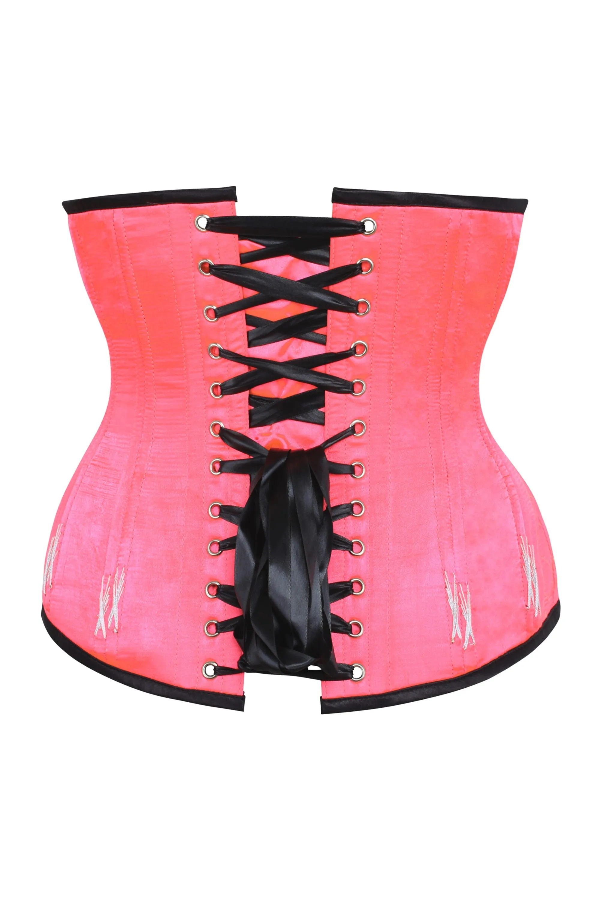 Longline Hot Pink Underbust With Flossing sold by Corset Story product image thumbnail 2