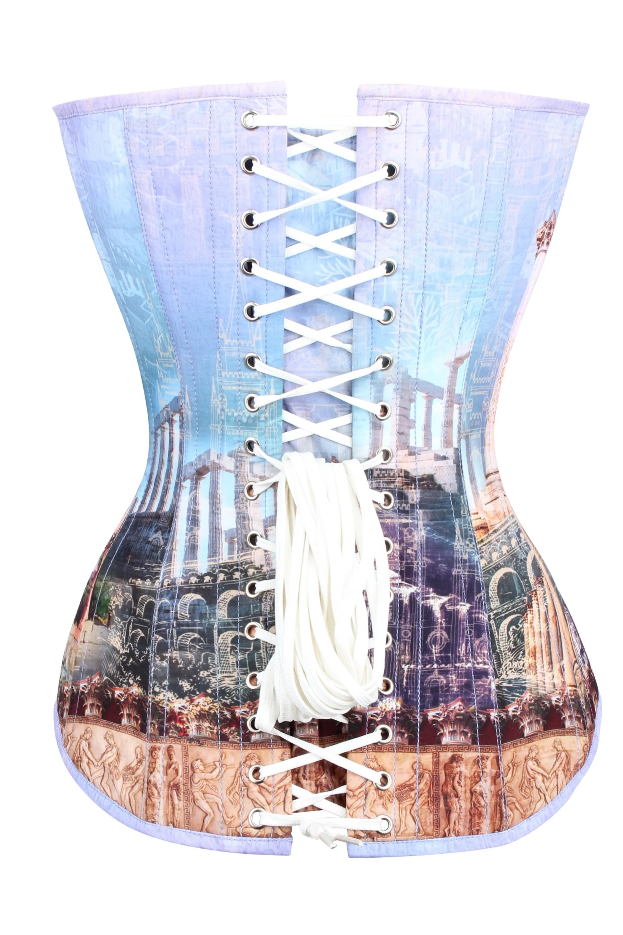 Longline Architectural Print Waist Taming Corset sold by Corset Story product image thumbnail 3