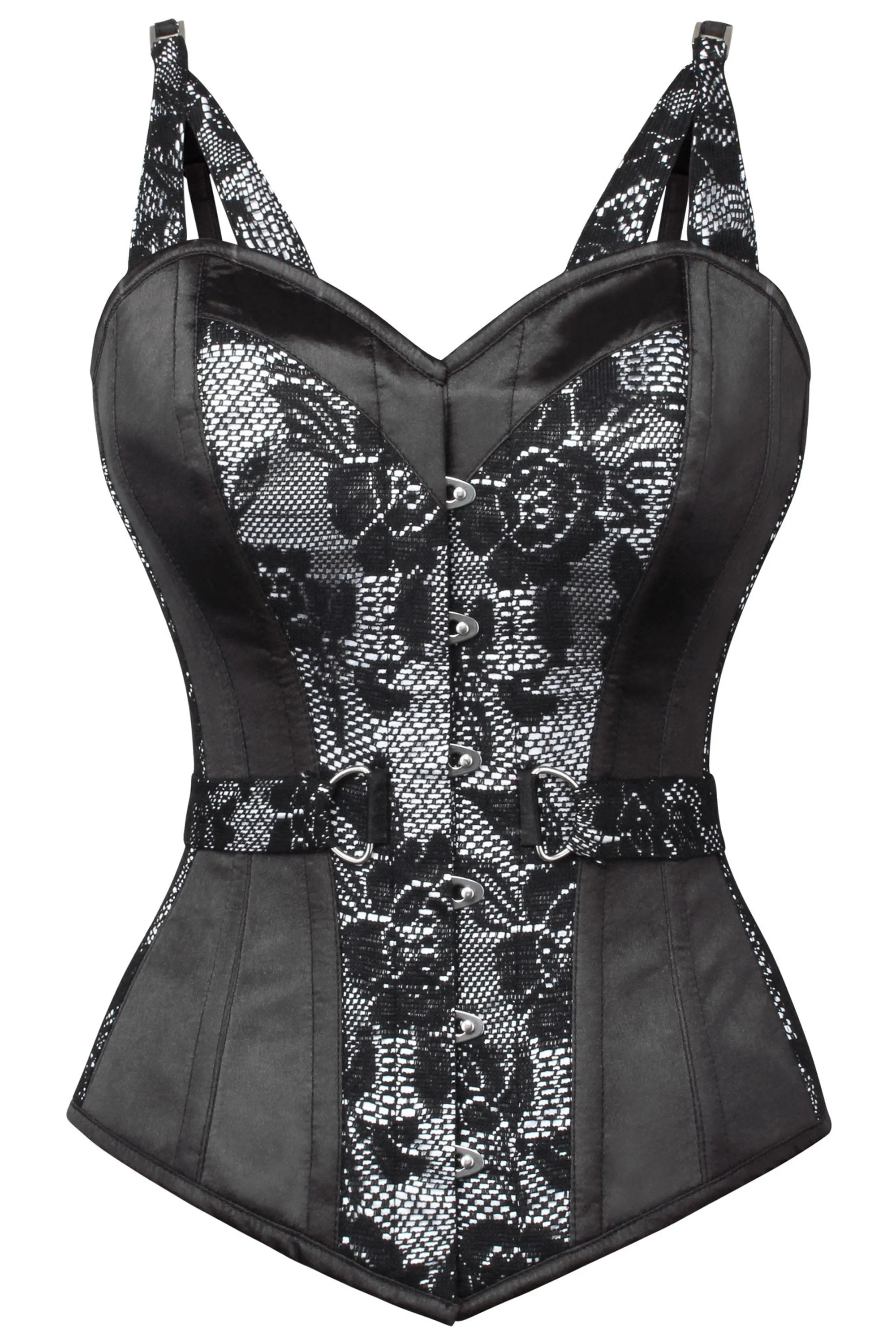 Gothic Inspired Corset Top with Shoulder Straps sold by Corset Story