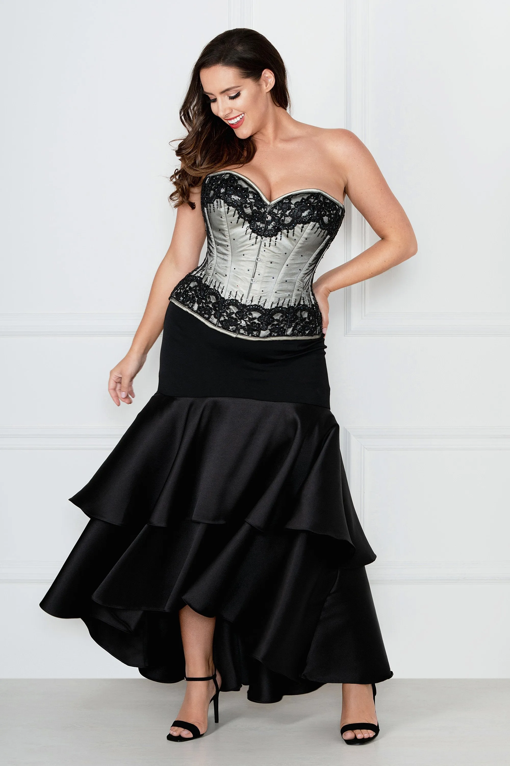 Silver Couture Corset sold by Corset Story