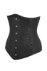 Black Mesh and Sequins Longline Underbust Corset sold by Corset Story