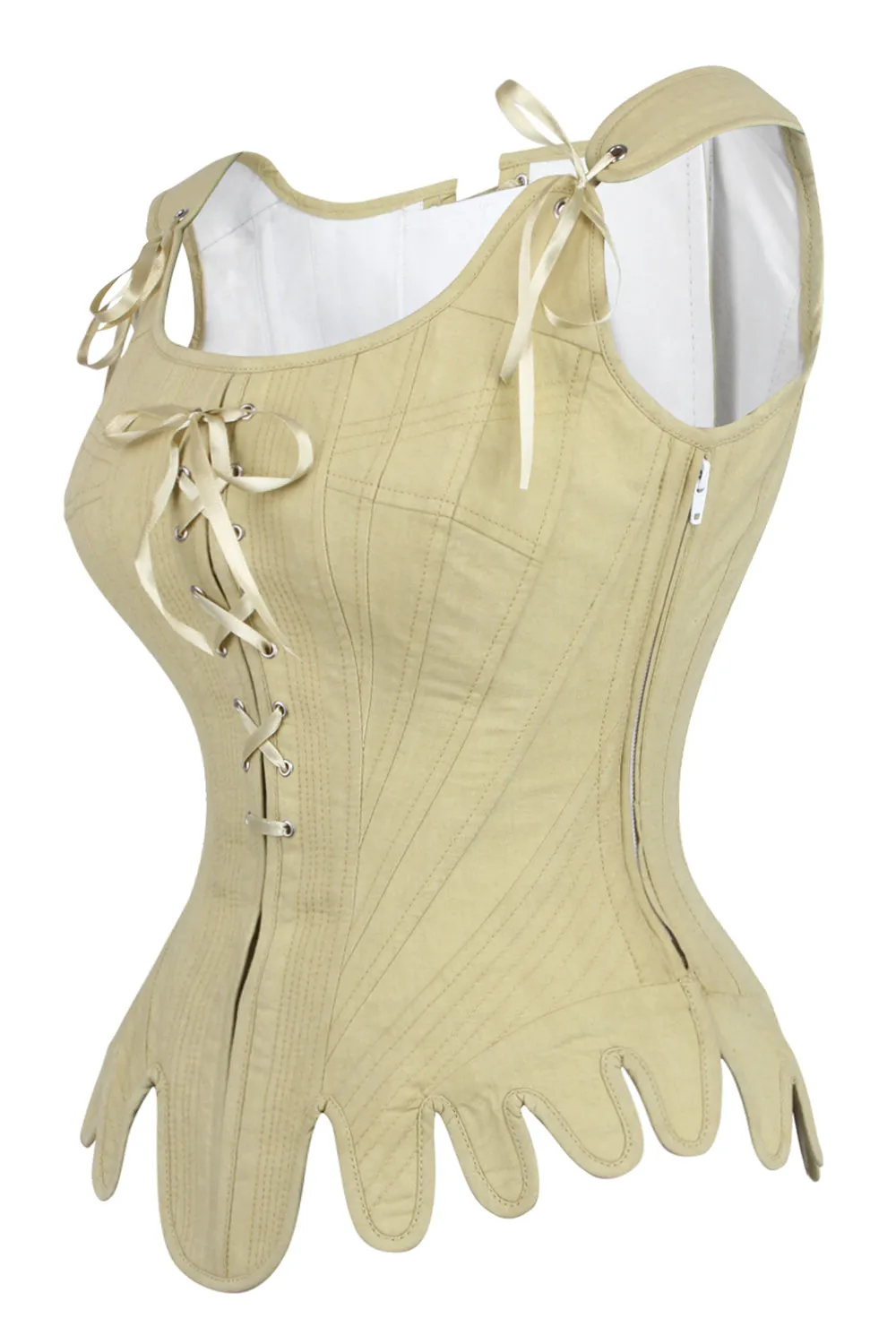 Historically Inspired 1600-1650 Cotton Overbust Corset sold by Corset Story product image thumbnail 4
