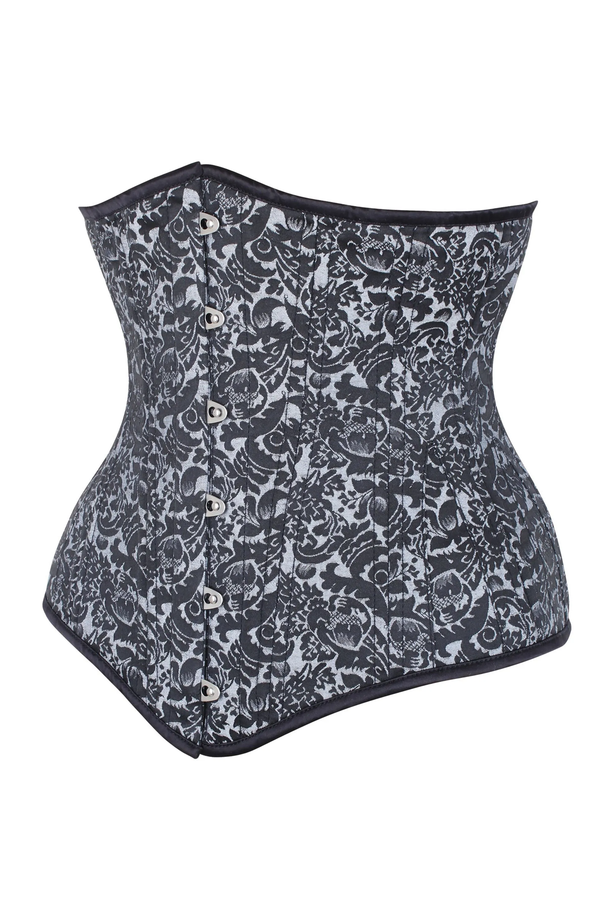 Beautiful Silver Waist Training Underbust Corset- Longline sold by Corset Story product image thumbnail 3