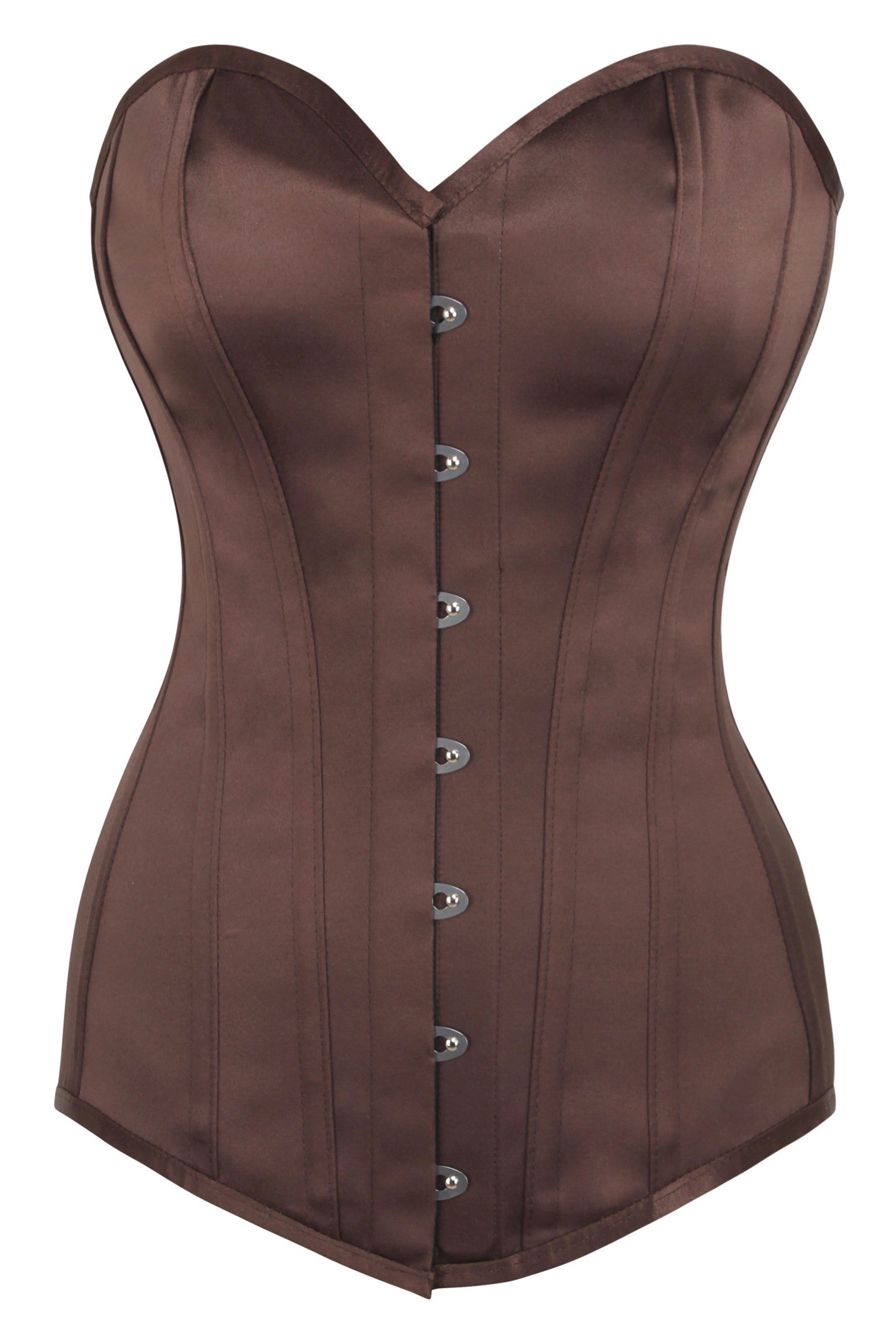 Espresso Longline Overbust Corset sold by Corset Story
