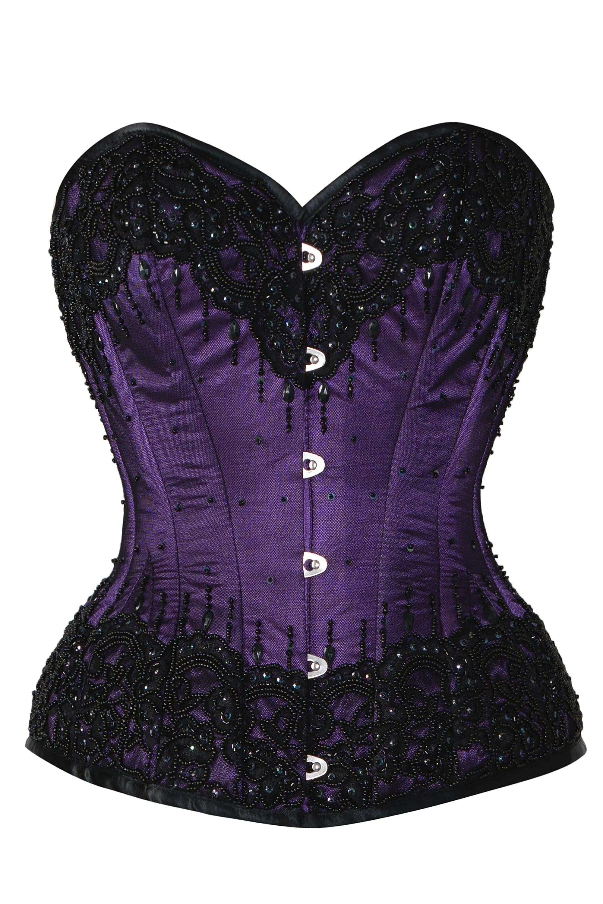 Purple Satin Couture Corset sold by Corset Story