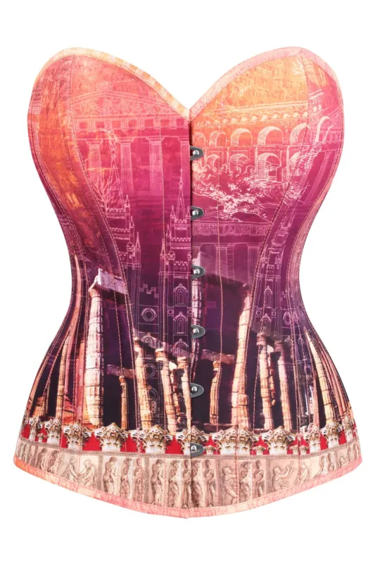 ARCHITECTURAL PRINT WAIST TAMING CORSET sold by Corset Story