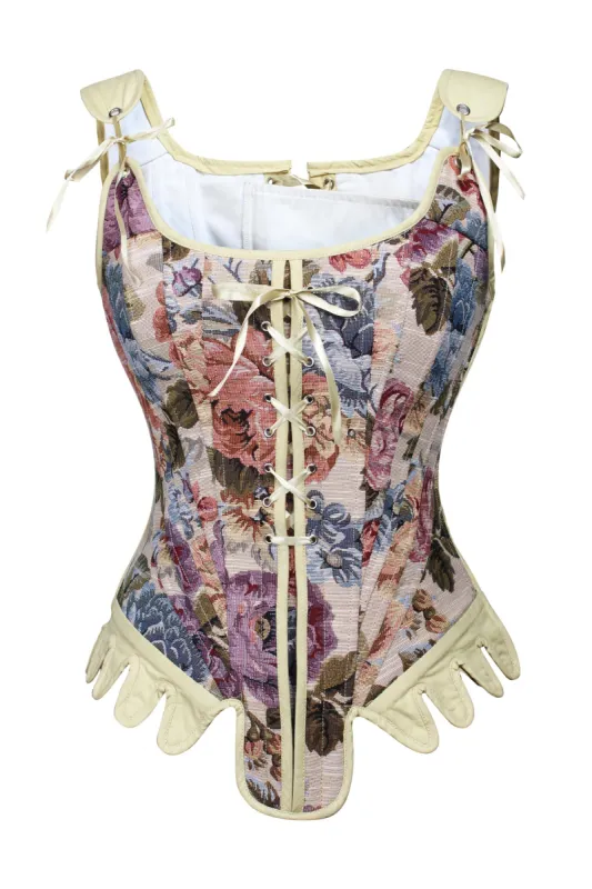 Historically Inspired Floral Tapestry Corset sold by Corset Story