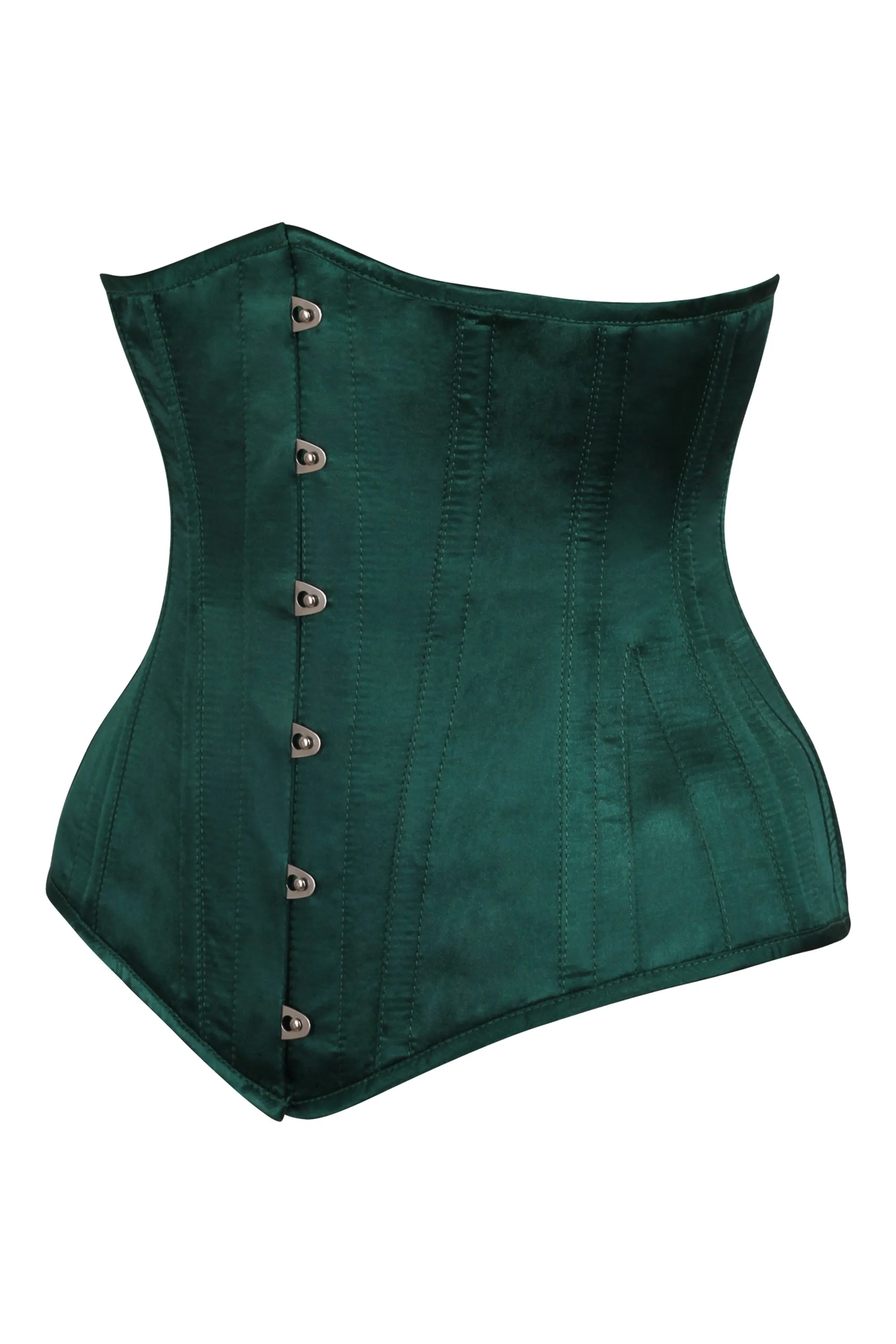 Long Dark Green Underbust Waist Taming Corset sold by Corset Story product image thumbnail 3