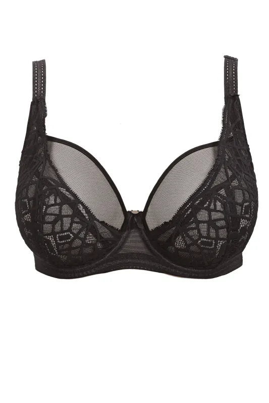 Freya - Soiree Lace Black High Apex Bra sold by Corset Story