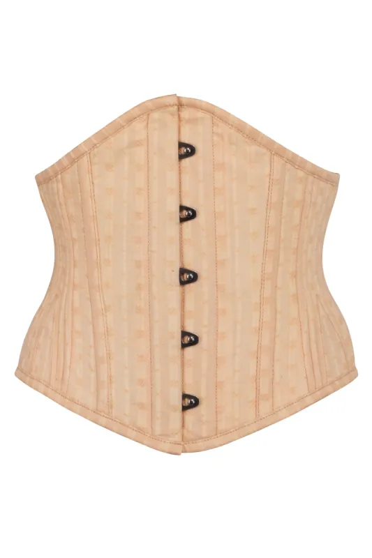 Beige Expert Waist Training Cotton Waspie Corset sold by Corset Story