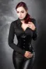 Long Black PVC Underbust Waist Taming Corset sold by Corset Story