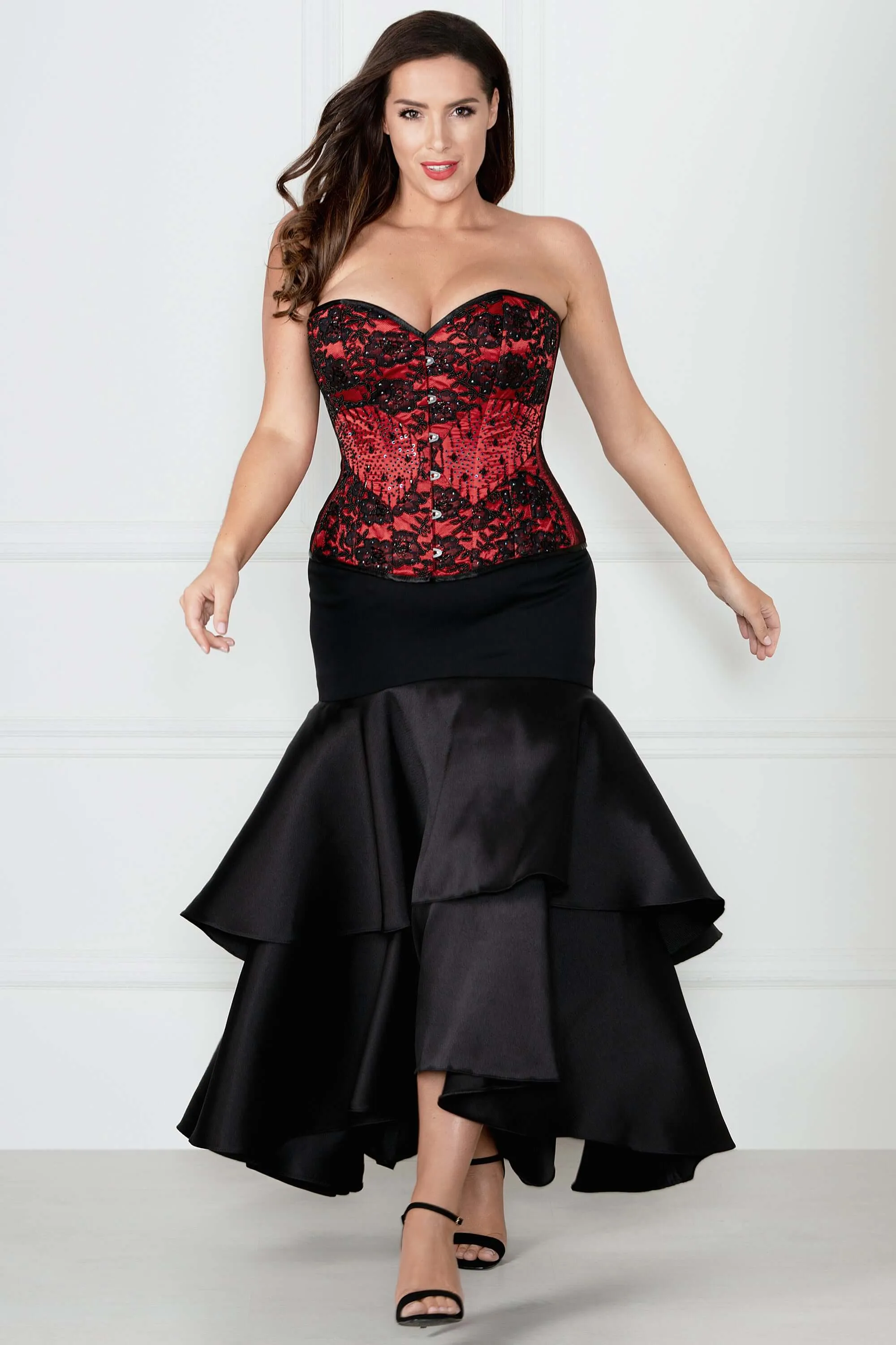 Beautiful Red Couture Corset sold by Corset Story product image thumbnail 3