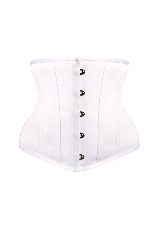 Instant Shape White Satin Underbust sold by Corset Story