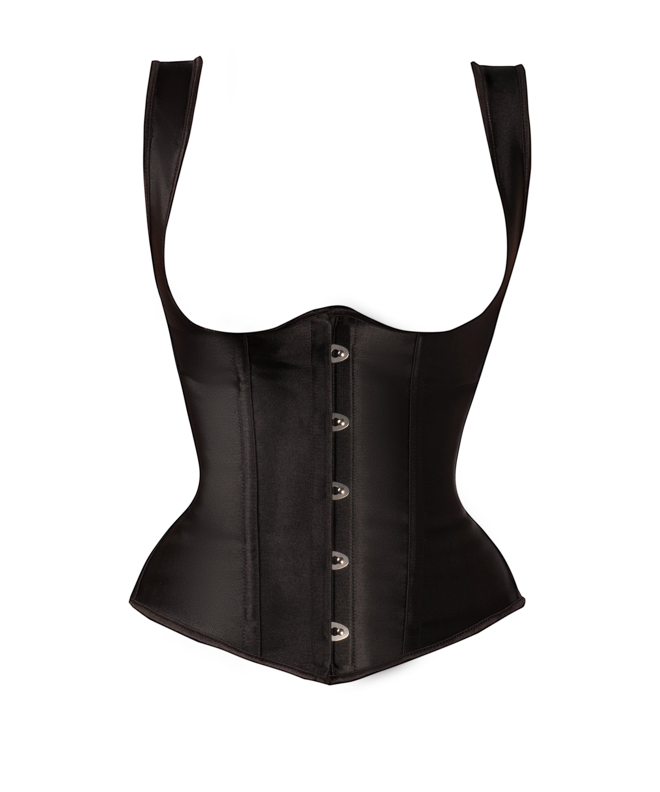 Black High Back Underbust With Straps And Layered Tulle Skirt sold by Corset Story product image thumbnail 5
