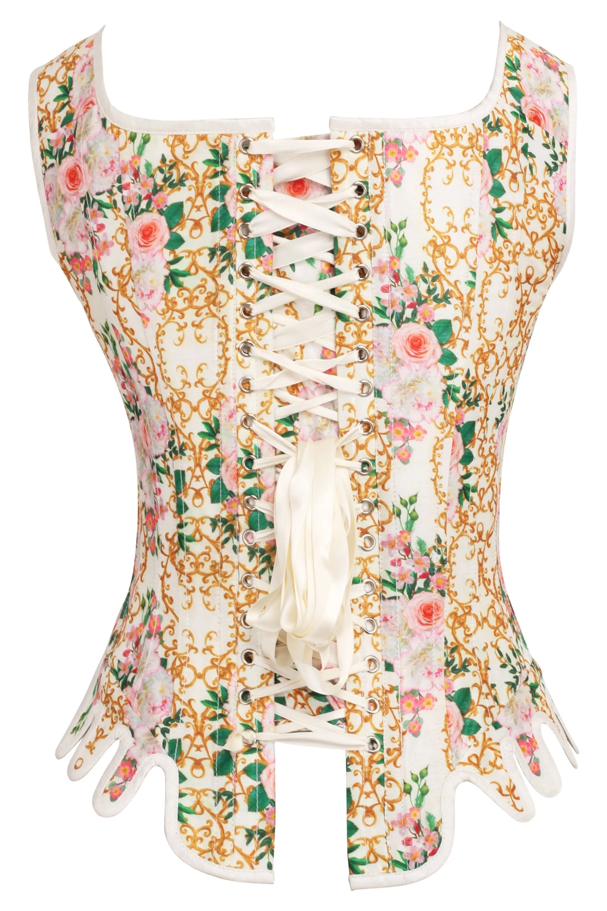 Floral Print Historically Inspired Overbust Corset sold by Corset Story product image thumbnail 2