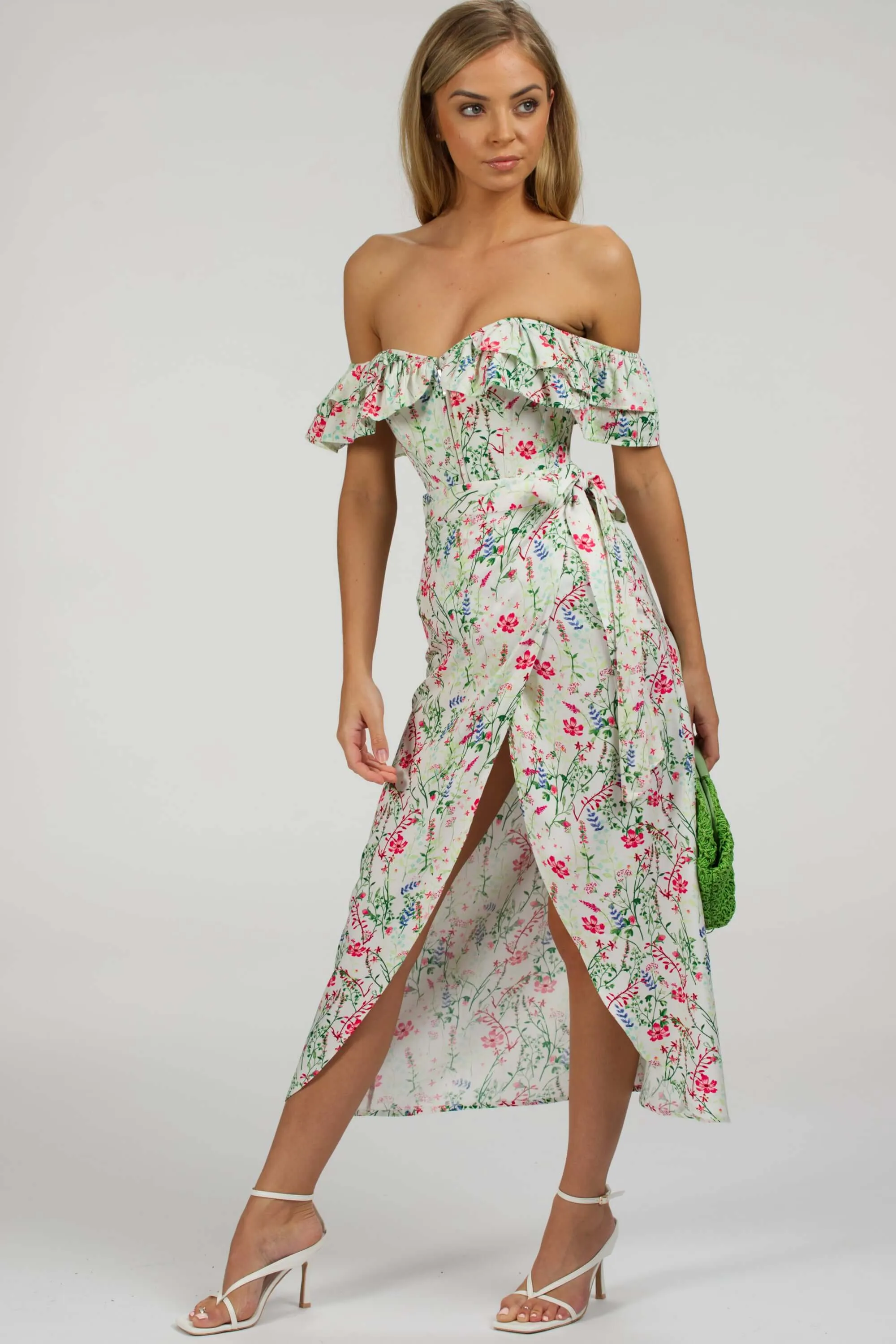 Alyssum Meadow Cotton Corset Top with Double Frill Sleeves sold by Corset Story product image thumbnail 2