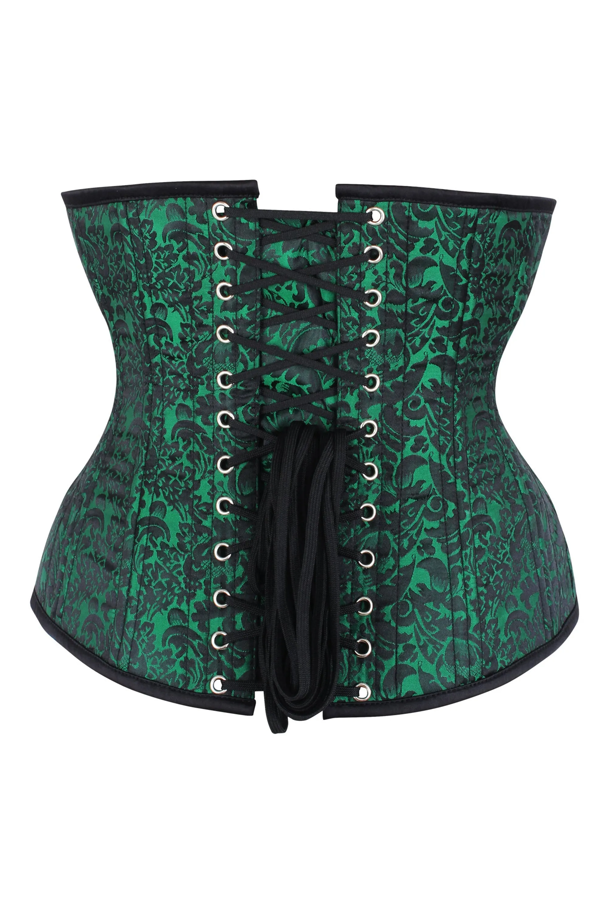 Beautiful Green Waist Training Underbust Corset- Longline sold by Corset Story product image thumbnail 2