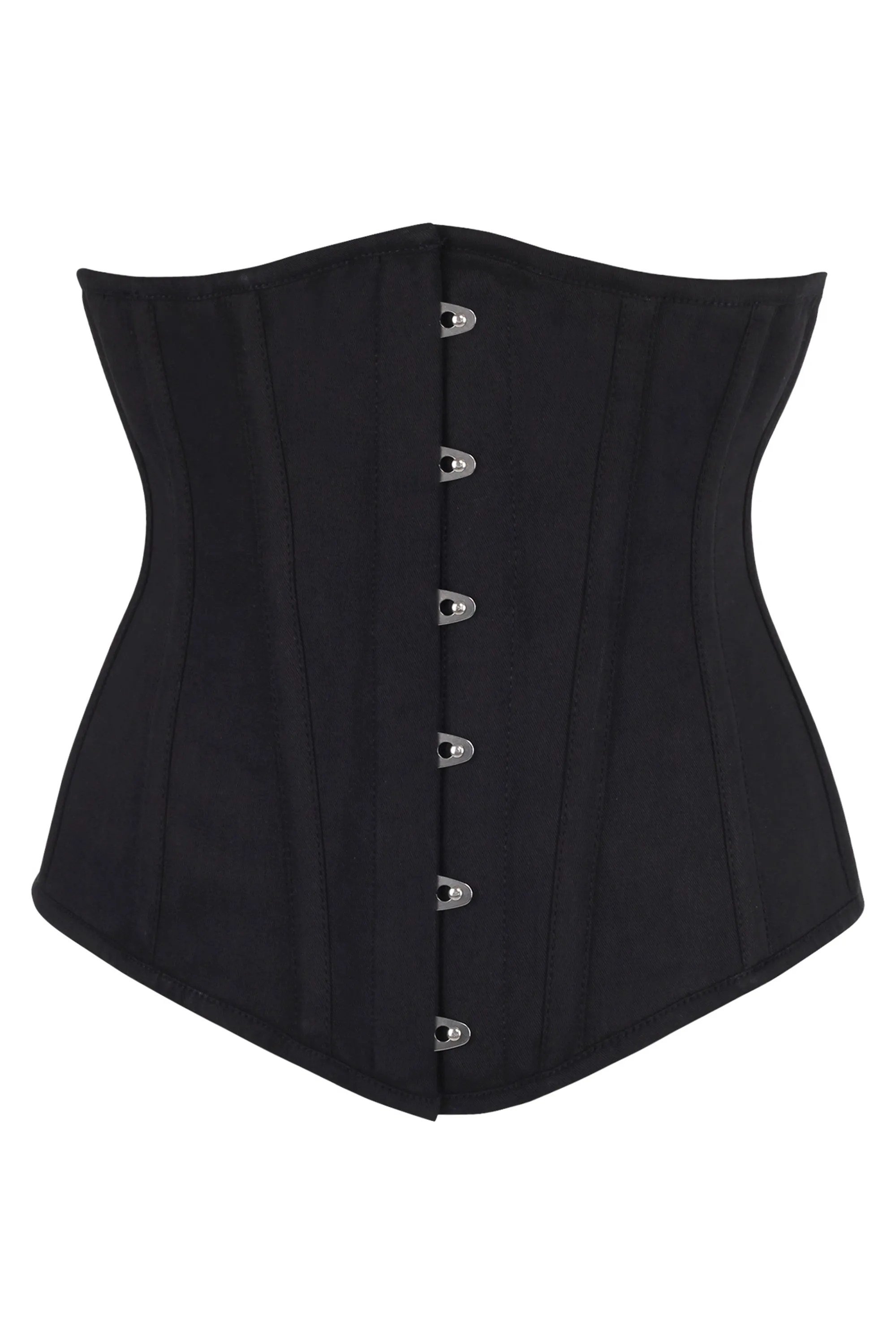 Single Layer Longline Underbust Corset in Black sold by Corset Story