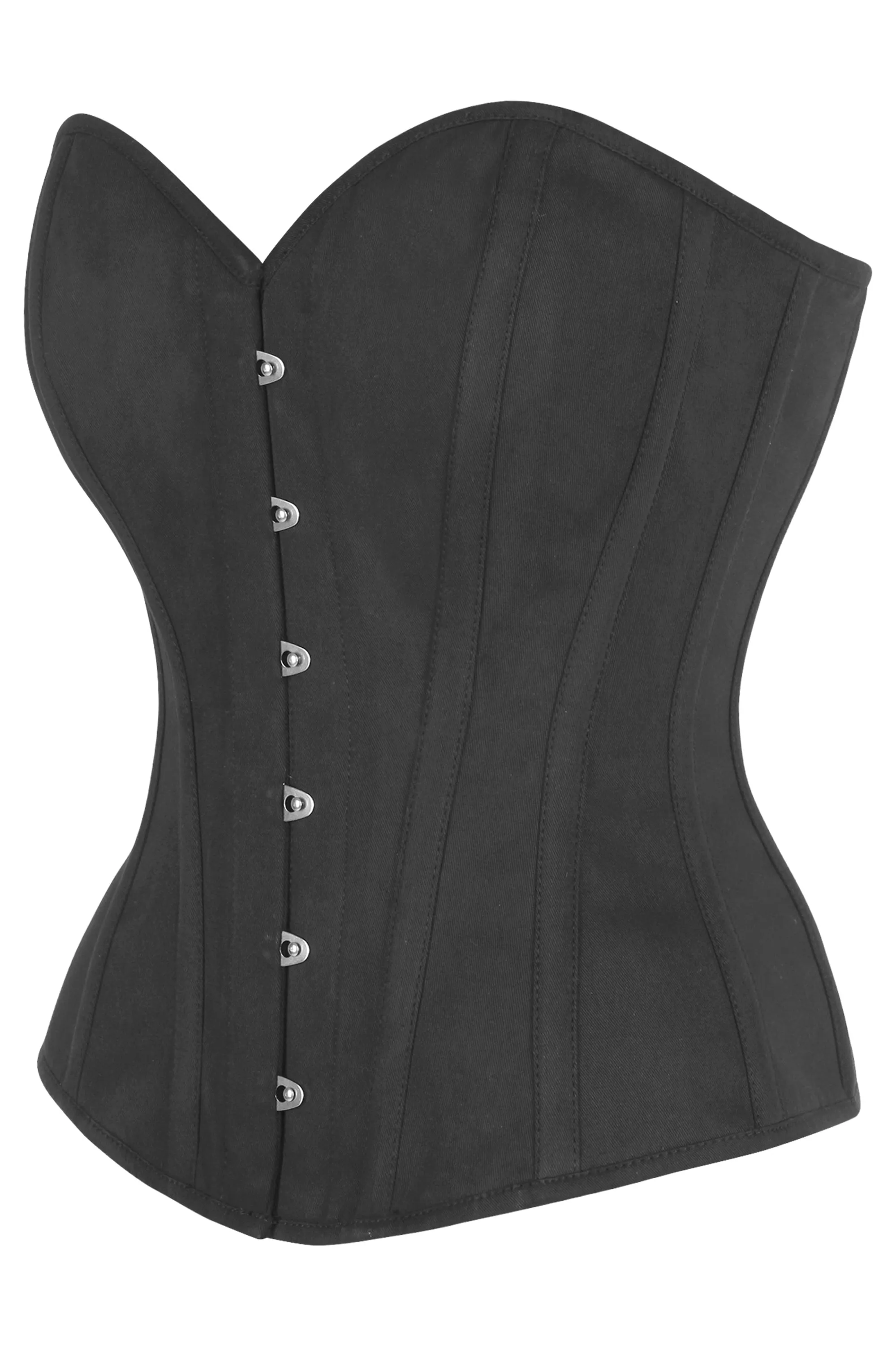 Single Layer Longline Overbust Corset in Black sold by Corset Story product image thumbnail 3