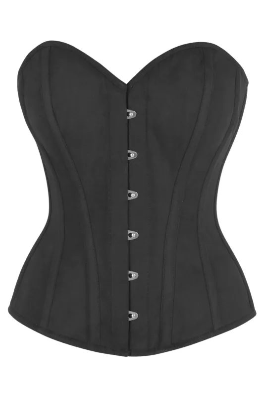 Single Layer Overbust Corset in Black sold by Corset Story