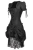 Historically Inspired Black Corset Dress with Bolero sold by Corset Story