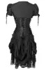 Historically Inspired Black Corset Dress with Bolero sold by Corset Story