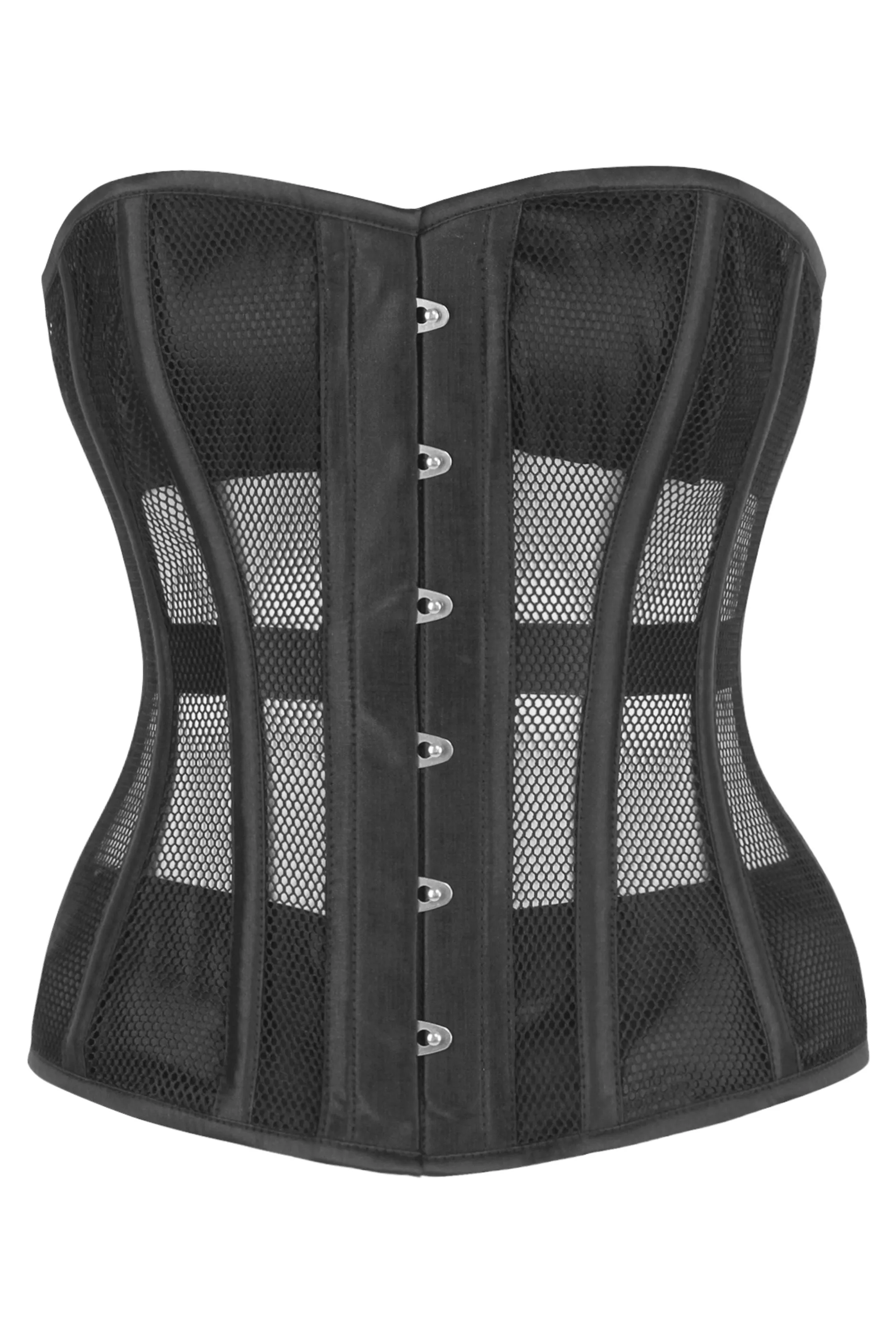 Black Overbust Mesh Corset sold by Corset Story