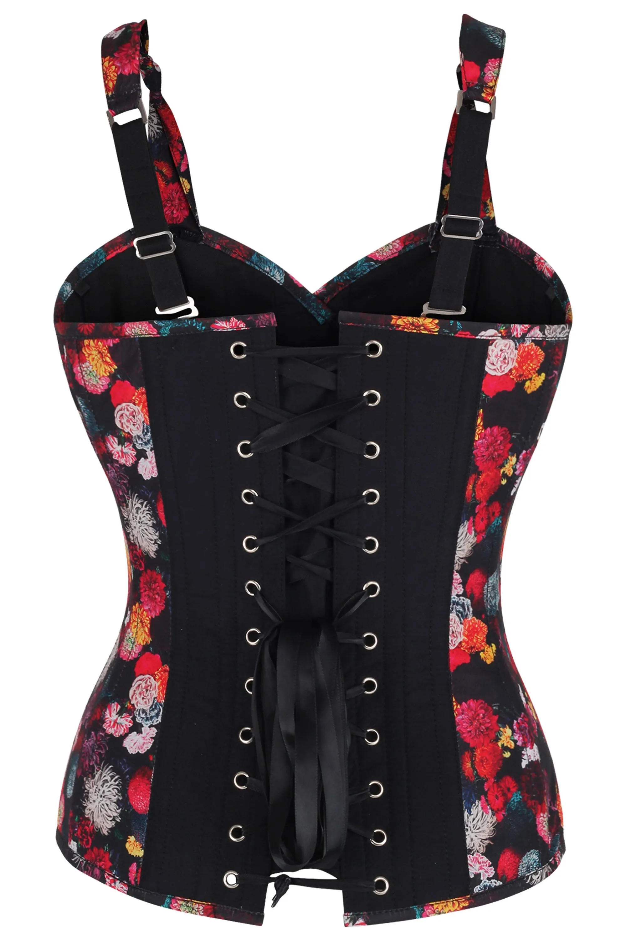 Vintage Styled Floral Print Corset Overbust sold by Corset Story product image thumbnail 2