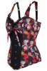 Vintage Styled Floral Print Corset Overbust sold by Corset Story