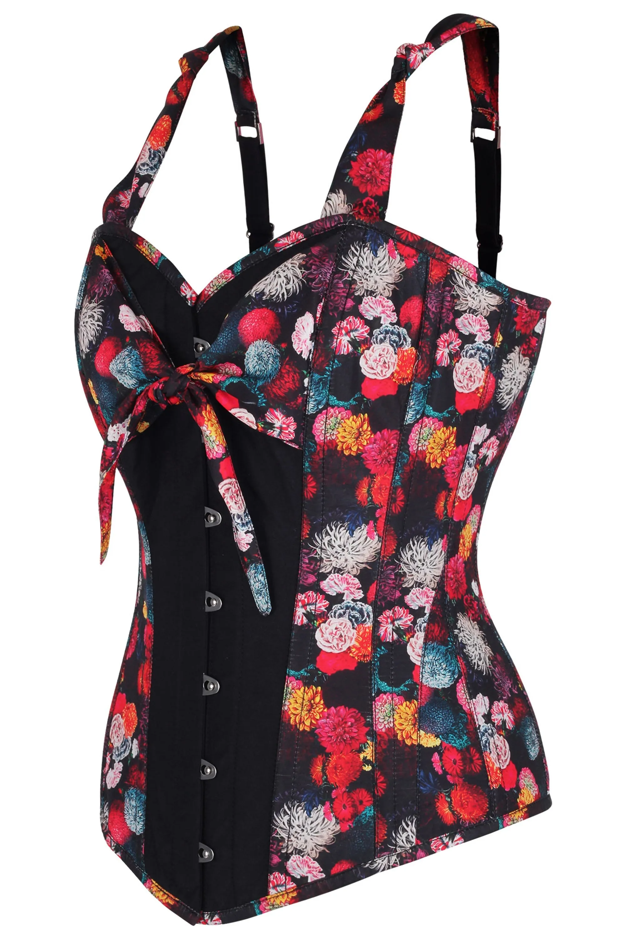Vintage Styled Floral Print Corset Overbust sold by Corset Story product image thumbnail 3