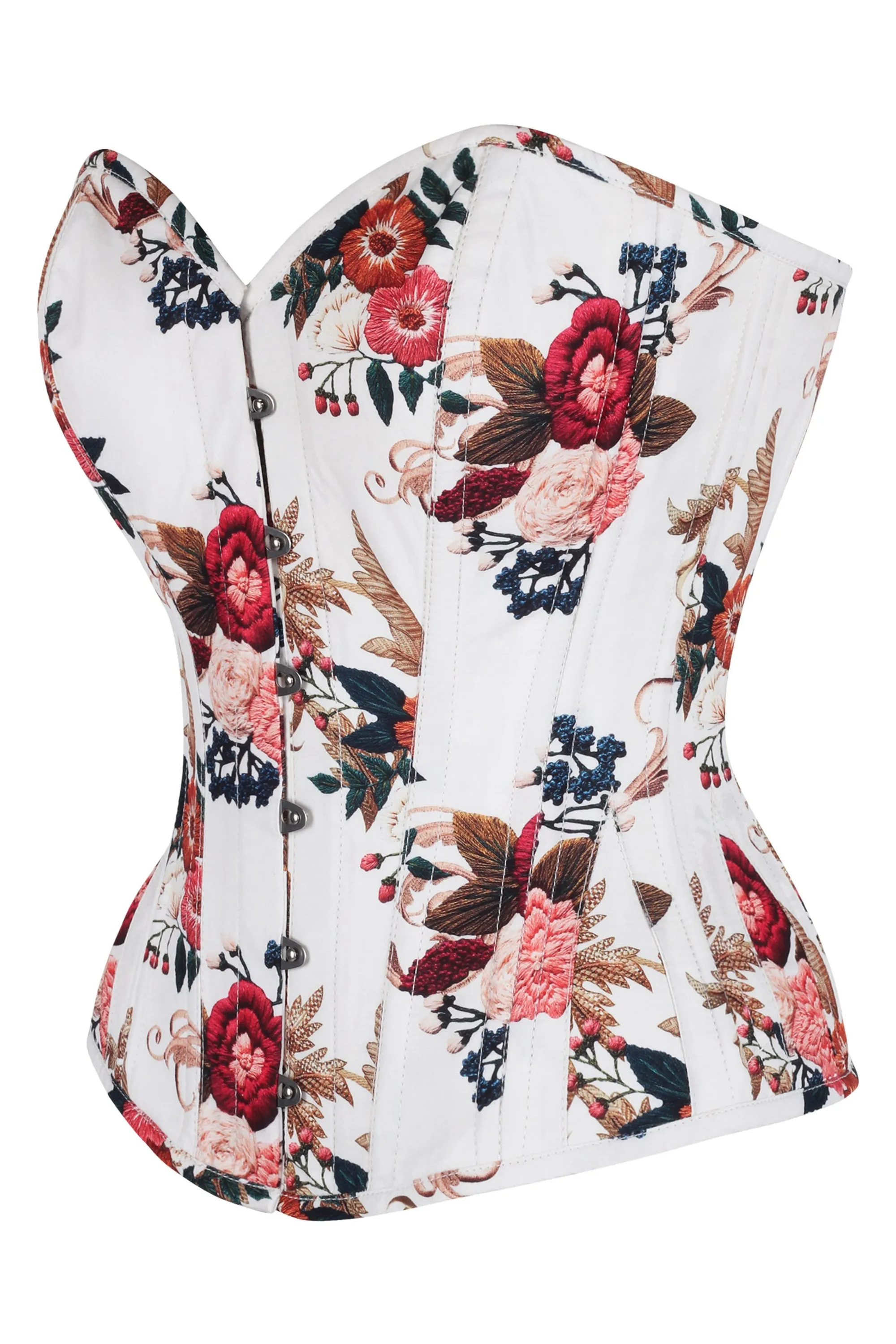 Floral Print Waist Training Overbust Corset sold by Corset Story product image thumbnail 3