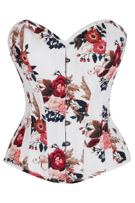 Floral Print Waist Training Overbust Corset sold by Corset Story
