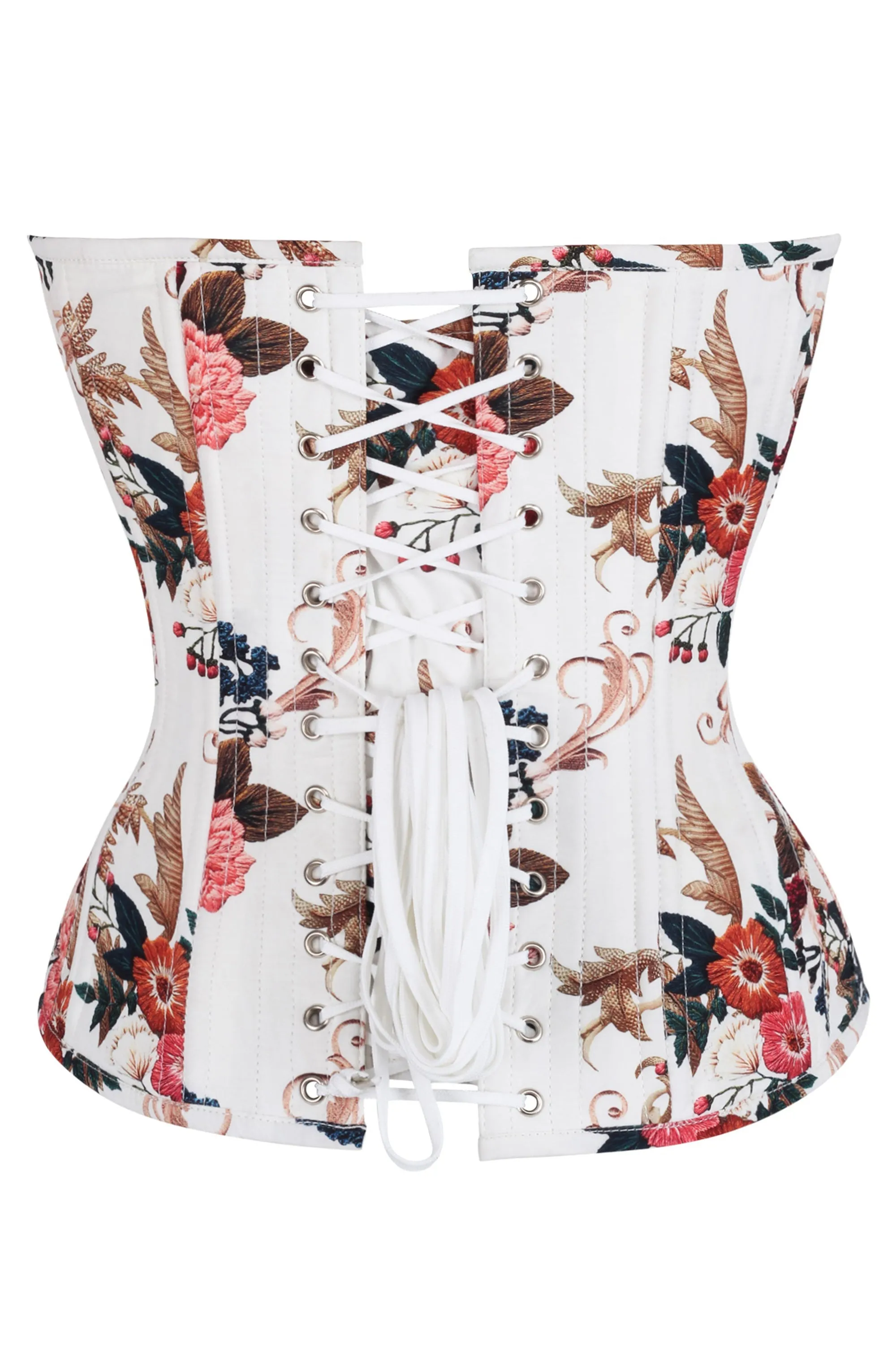Floral Print Waist Training Overbust Corset sold by Corset Story product image thumbnail 2