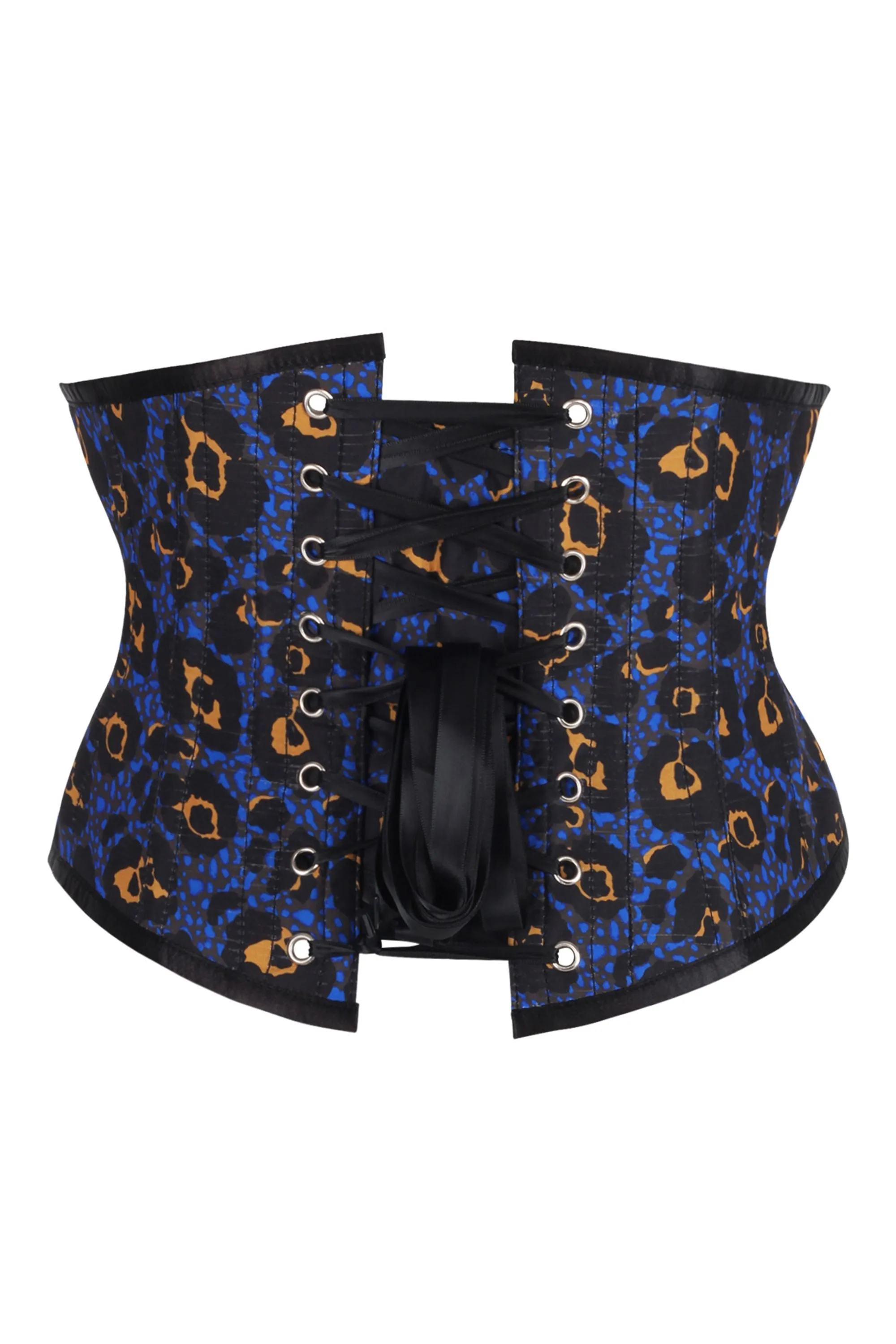 Front Zip Purple Leopard Print Waspie Corset sold by Corset Story product image thumbnail 2