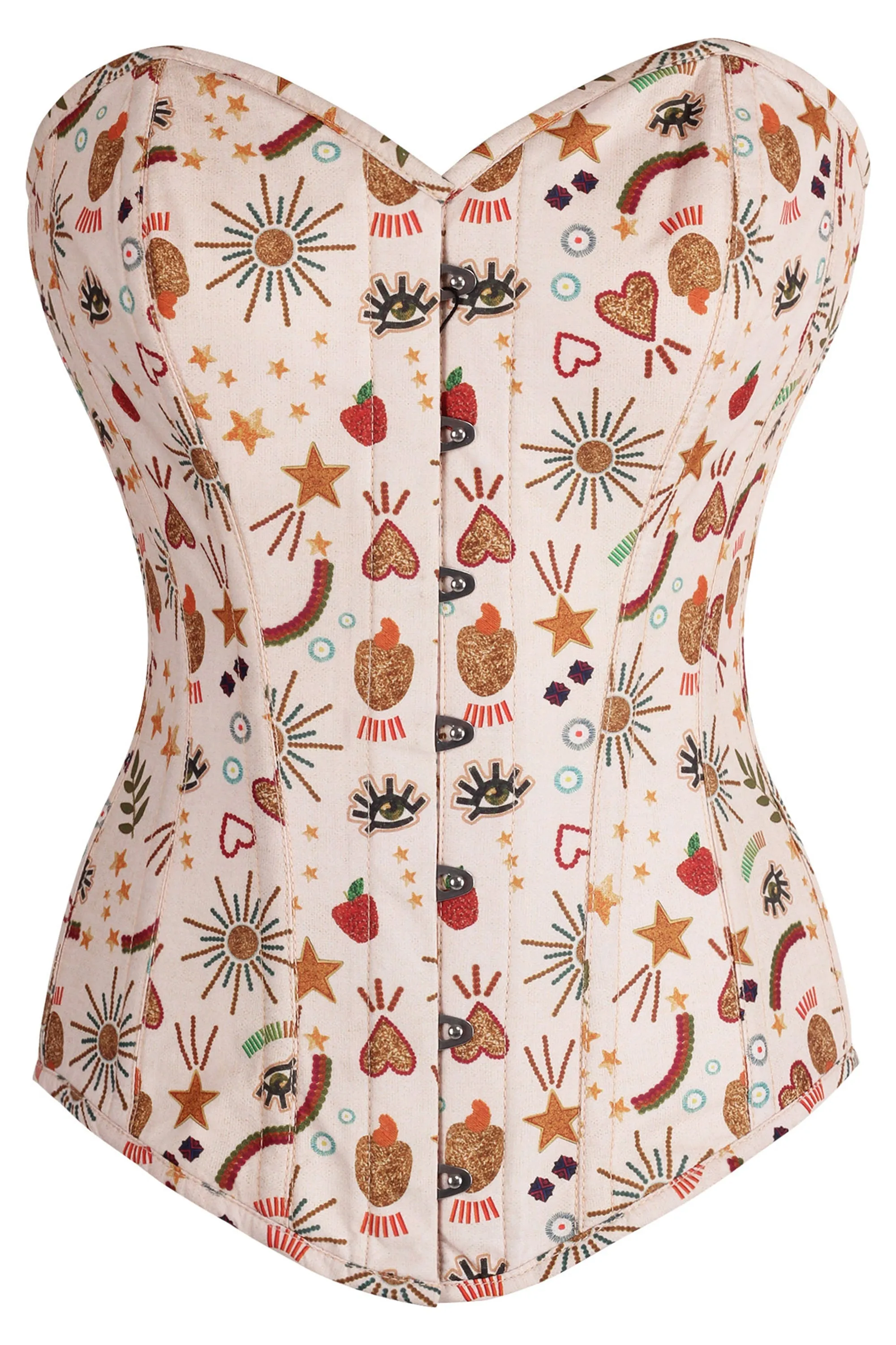 Instant Shape Cotton Print Longline Overbust sold by Corset Story