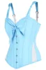 Vintage Styled Overbust Corset in Open Air Blue sold by Corset Story