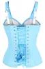 Vintage Styled Overbust Corset in Open Air Blue sold by Corset Story