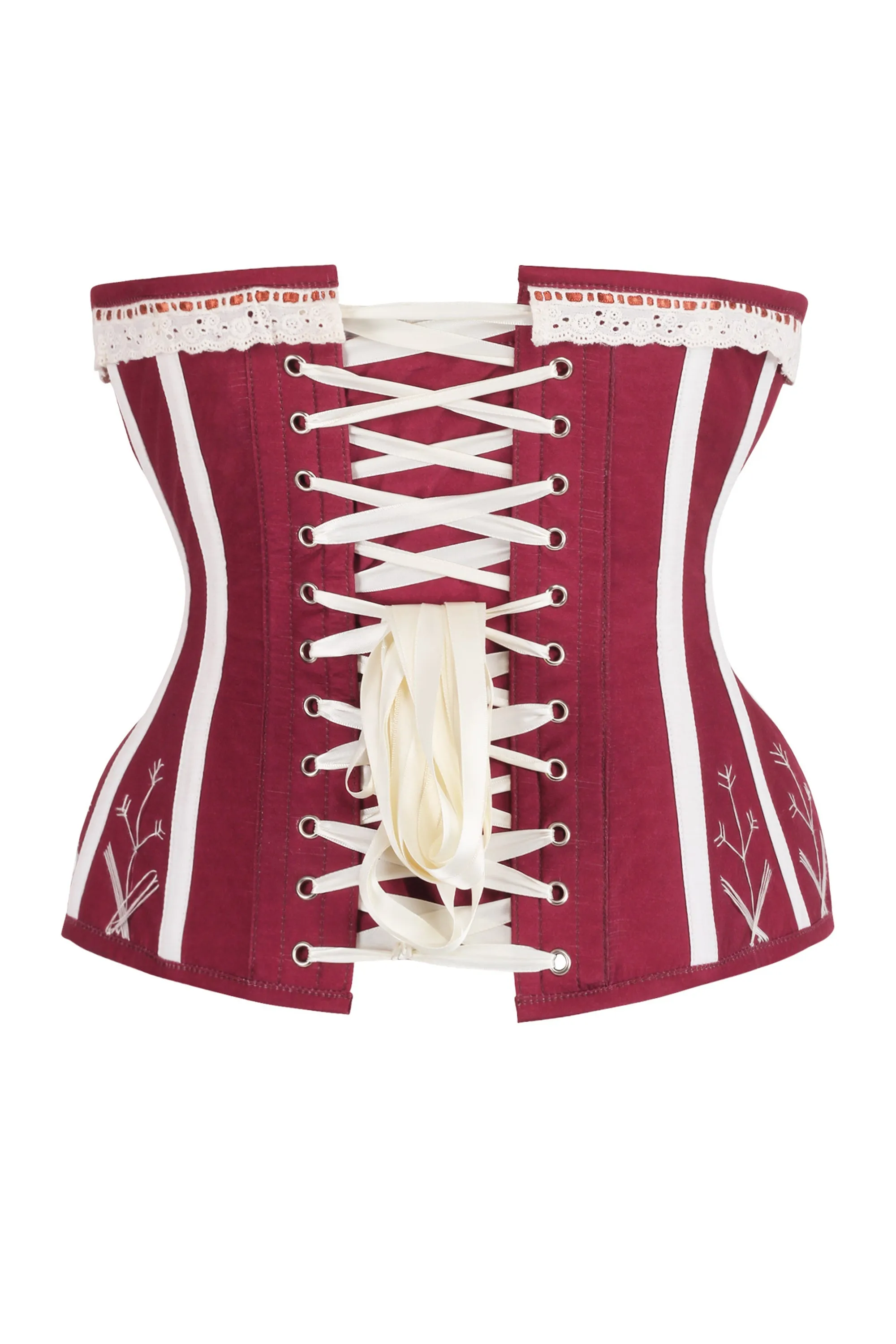 Historic Underbust Floral Print Corset with Flossing sold by Corset Story product image thumbnail 2