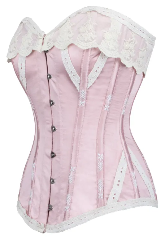 Historic Lace Corset finished with Flossing sold by Corset Story