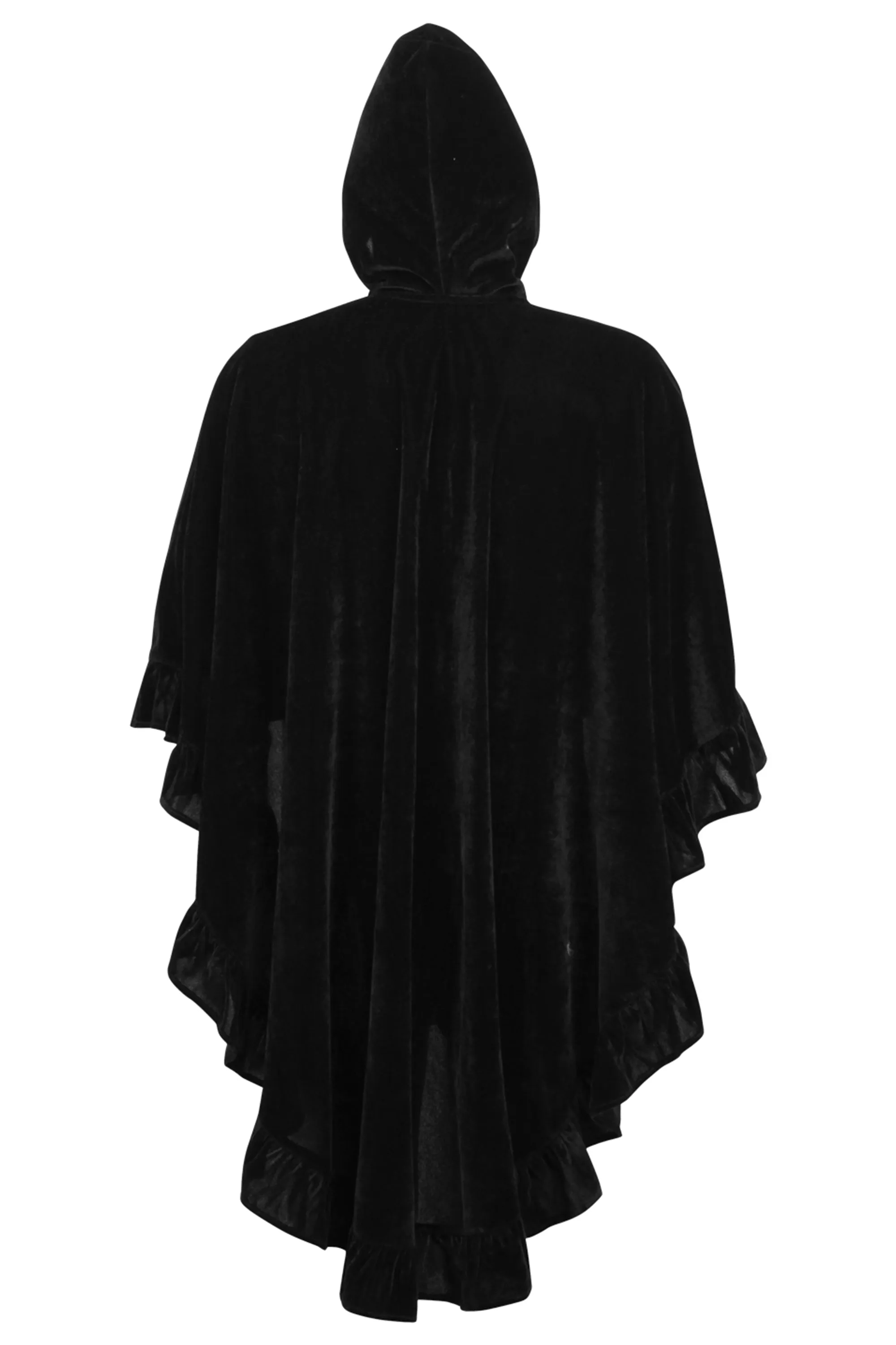 Black Velvet Hooded Cape sold by Corset Story product image thumbnail 2