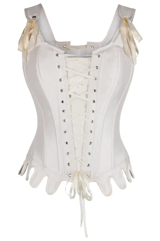 Steel Boned Historically Inspired Corset with Front and Rear Lacing sold by Corset Story