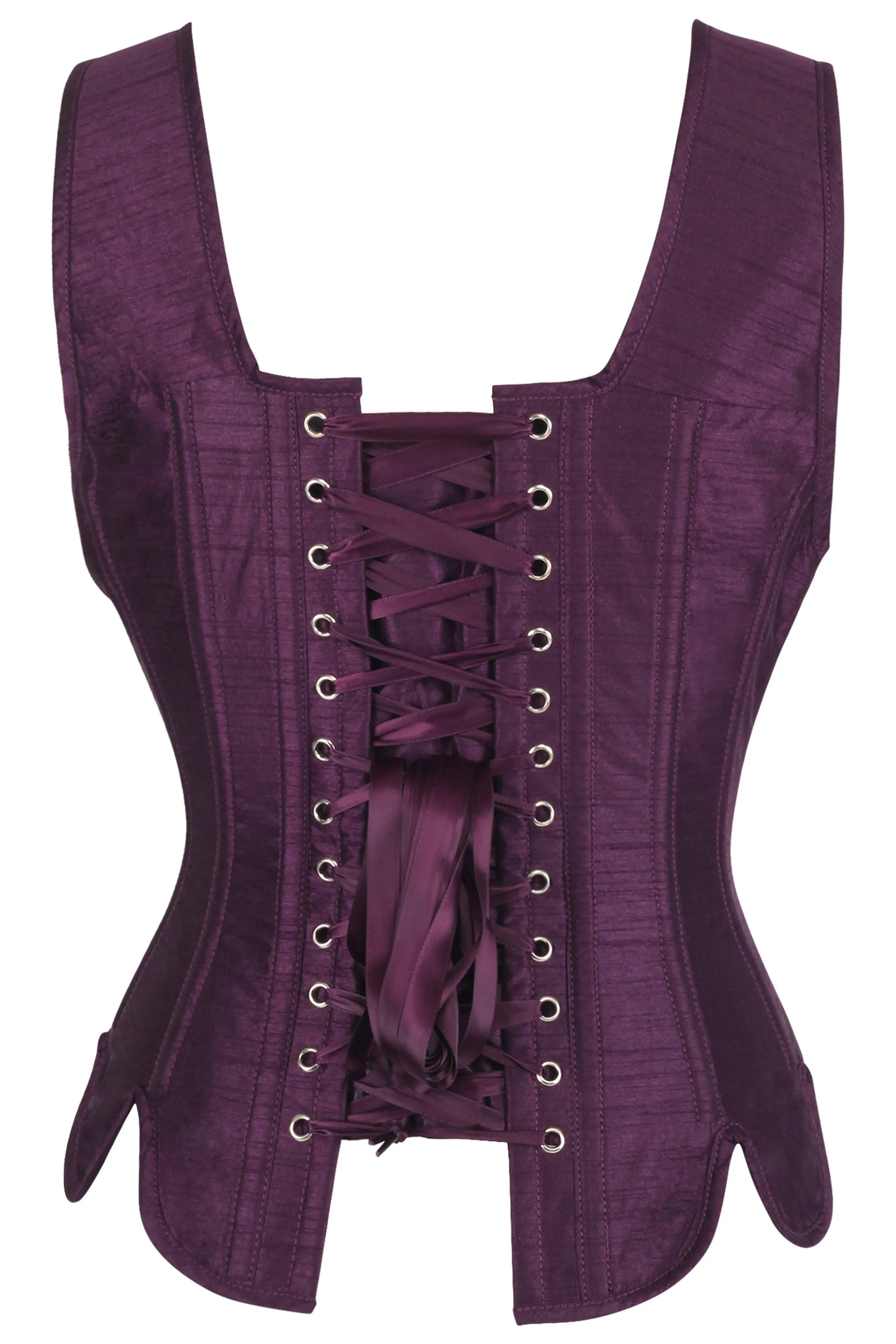 Historically Inspired Overbust Corset in Purple sold by Corset Story product image thumbnail 2