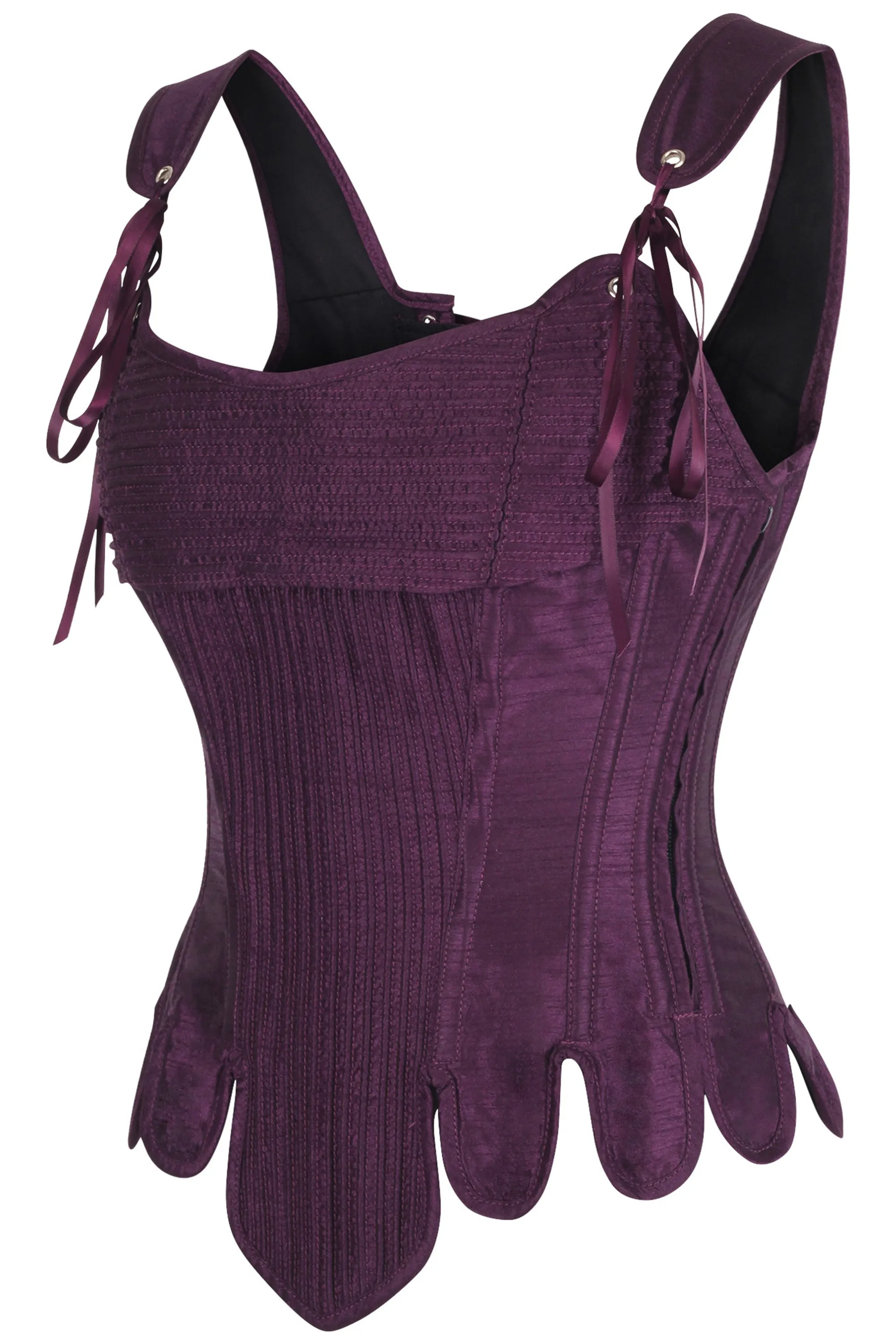 Historically Inspired Overbust Corset in Purple sold by Corset Story product image thumbnail 3
