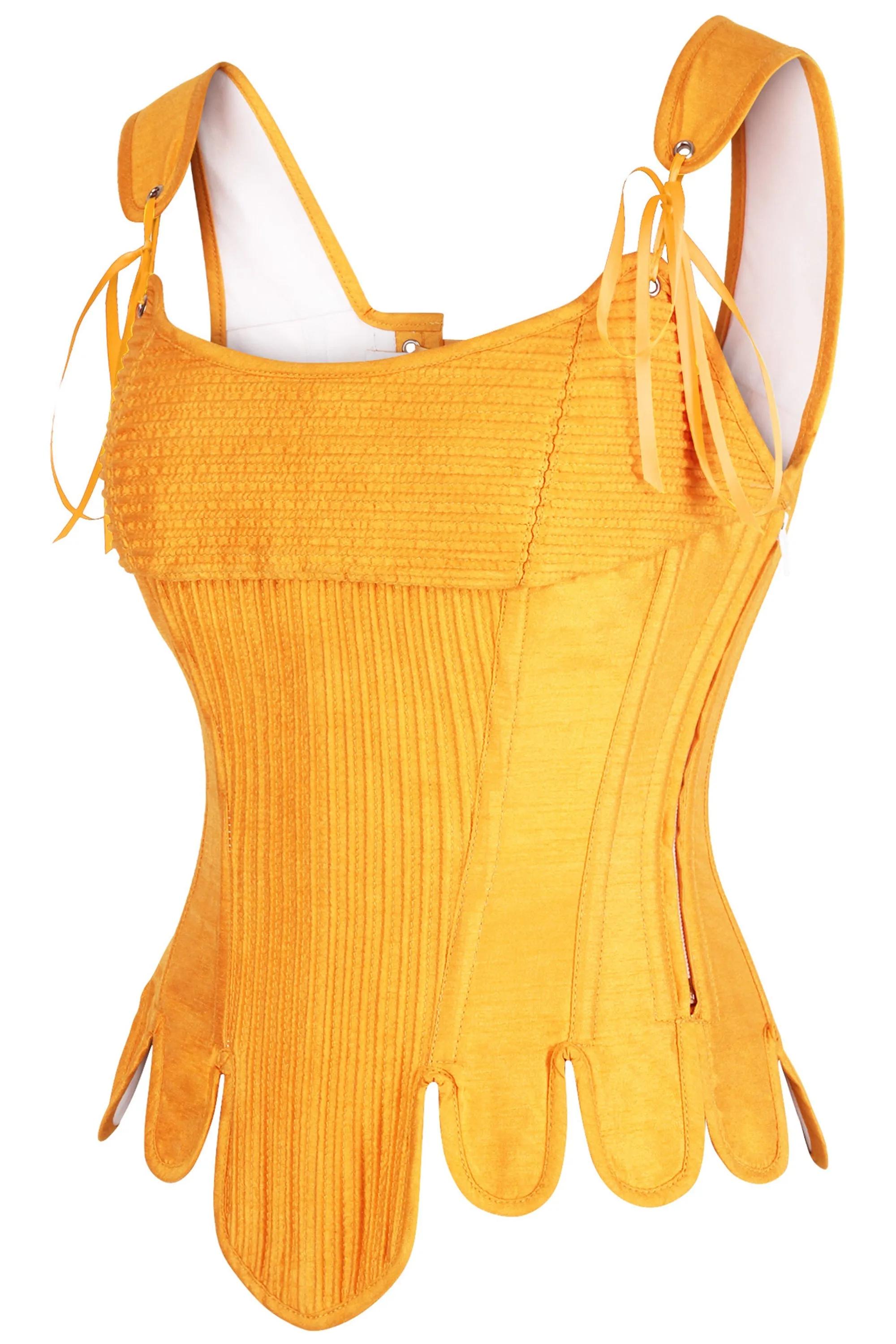 Historically Inspired Overbust Corset in Gold sold by Corset Story product image thumbnail 3