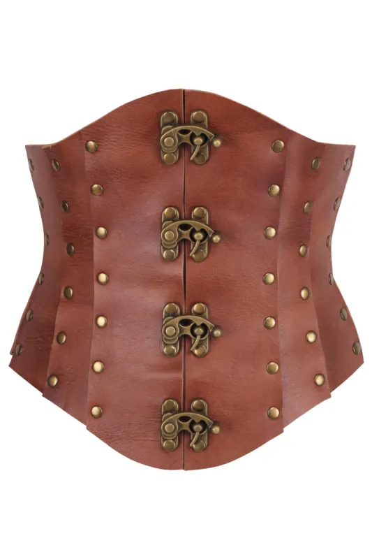 Handmade Leather Waspie Corset – Premium Quality for Re-Enactments & Renfaire Style sold by Corset Story